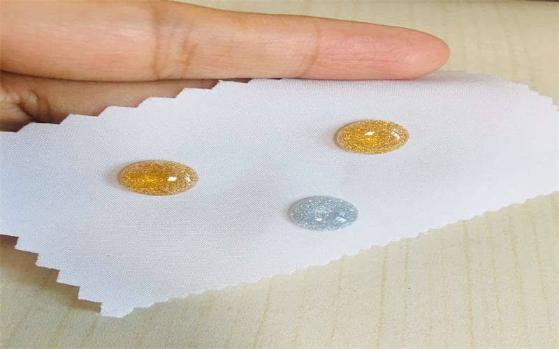 透明銀色水滴硅膠標(biāo) 滿天星銀色防滑滴膠標(biāo) 滴膠logo定制